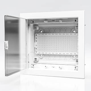 ECG14MEDIAPT, (перф.панель, пластик.проз.дверцята) Щит металопластиковий ETI