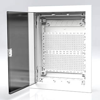 ECG28MEDIAPT, (перф.панель, пластик.проз.дверцята) Щит металопластиковий ETI