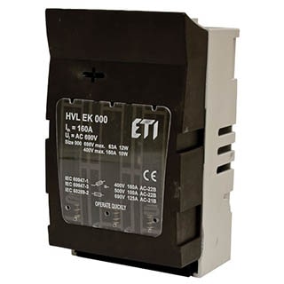 HVL-P EK 000 3p M8 (Клеми M8-M8, з додатковою клемою), Роз'єднувач запобіжників ETI