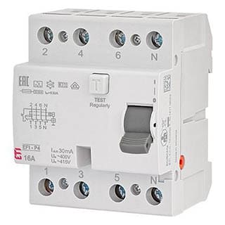 EFI6-P4 25/0,03 тип A, Реле диференційне (ПЗВ)