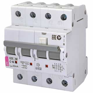 KZS-4M 3p+N B 16/0,03 тип AC, Диференційний автоматичний вимикач