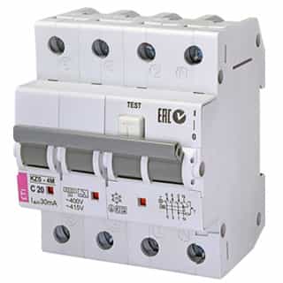 KZS-4M 3p+N C 20/0,03 тип AC, Диференційний автоматичний вимикач