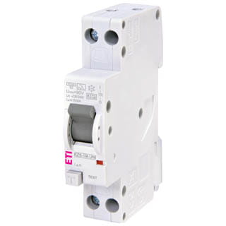KZS-1M-UNI 1p+N AC B16/0.01, Диф. автомат. (універс. підключення) ETI
