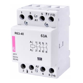 R 63-22 24V AC 63A (AC1), Контактор модульний