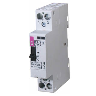 R 20-20-R 230V AC 20A (AC1), Контактор з ручним управлінням