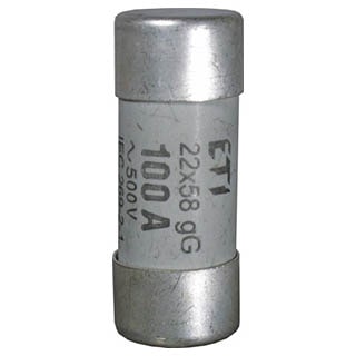 CH22x58 gG 80A/500V, Запобіжник циліндричний ETI