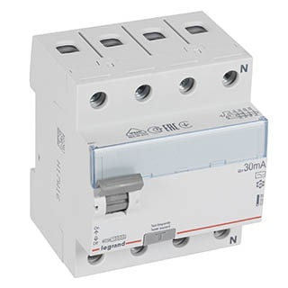 TX3 4P 25А 30мА тип AC, ПЗВ Legrand