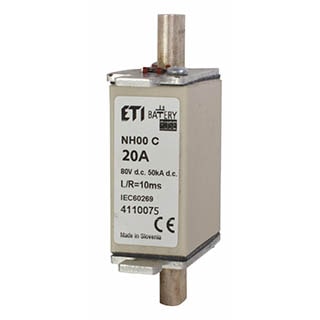 NH000 gBat 20A/80V DC, Запобіжник ETI