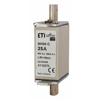 NH000 gBat 25A/80V DC, Запобіжник ETI