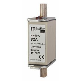 NH000 gBat 32A/80V DC, Запобіжник ETI