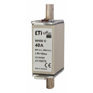 NH000 gBat 40A/80V DC, Запобіжник ETI