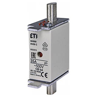 NH000 gG 35A/500V, Запобіжник ETI
