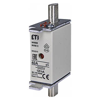 NH000 gG 40A/500V, Запобіжник ETI