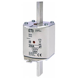 NH3C gG 250A/500V, Запобіжник ETI