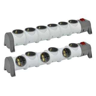 Блок для подовжувача 6-місний EC6-EMP (6x2Р+РЕ, Schuko, пустий, IP20, 16A, 250V) ETI