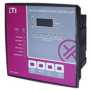 PFC 12 DB (12 ступенів), Регулятор реактивної потужності ETI