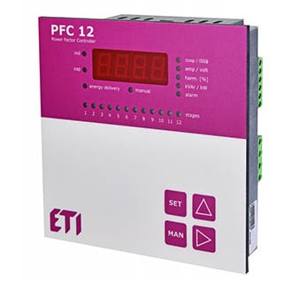 PFC 12 RS (12 ступенів), Регулятор реактивної потужності ETI