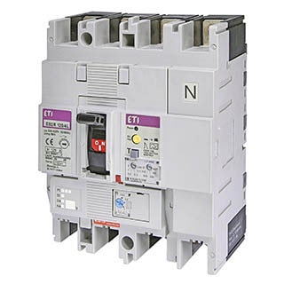 EB2R 250/4L 160A 4P (0.63-1)In/(13)In, 3 блоком ПЗВ, 25kA, Автоматичний вимикач ETI