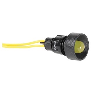LS LED 10 Y 230 10мм 230V AC Жовта Лампа сигнальна, ETI