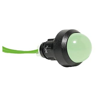 LS LED 20 G 24 20мм 24V AC Зелена Лампа сигнальна, ETI