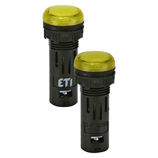 ECLI-16-024C-Y 24V AC/DC Жовта Лампа сигнальна LED матова, ETI