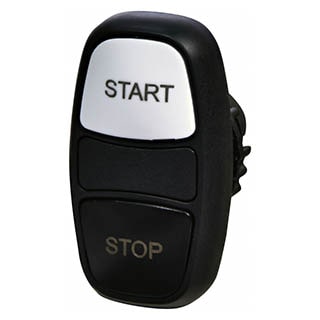 NSE-PB2/WC-STSP Кнопка-модуль здвоєна "START/STOP" Чорна-Біла, ETI