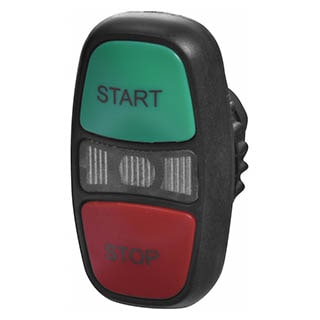 NSE-PB2I/RG-STSP Кнопка-модуль здвоєна з підсв. "START/STOP" Червоний-Зелений, ETI