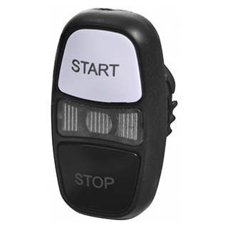 NSE-PB2I/WC-STSP Кнопка-модуль здвоєна з підсв. "START/STOP" Чорний-Білий, ETI