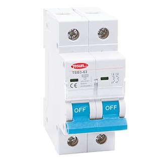 TSB3-63, 4А, 2P, тип С, 6кА, Автоматичний вимикач TosunLux