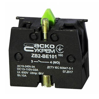 ZB2-BE101 NO Контакт до кнопок ХB2