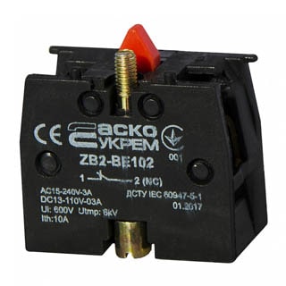 ZB2-BE102 NС Контакт до кнопок ХB2