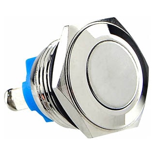 TY 16-211A Scr  Кнопка металева пласка, (гвинтове з'єднання), 1NO