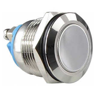 TY 19-211A Scr  Кнопка металева пласка, (гвинтове з'єднання), 1NO