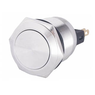 TYJ 22-311  Кнопка металева пласка з фікс., 1NO+1NC