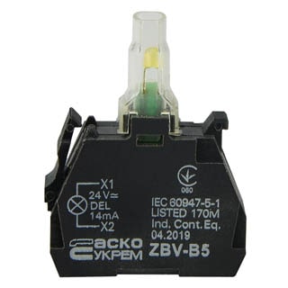 ZBV-M5 Блок для підсвіч. жовтий 230В для кнопок TB5