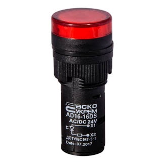 AD16-16DS червона 220V АC, Сигнальна арматура