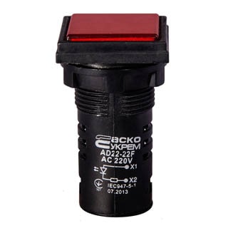AD22-22F червона 220V АC, Сигнальна арматура