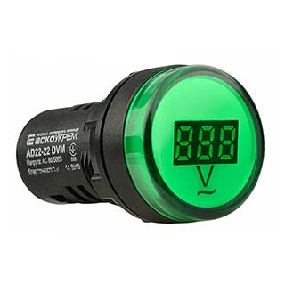 AD22-22DVM AC 80-500В, Цифровий вимірювач напруги зелений, Аско