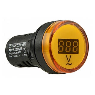 AD22-22DVM AC 80-500В, Цифровий вимірювач напруги жовтий, Аско