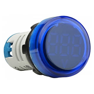ED16-22VD 30-500В АС, Круглий цифровий вимірювач напруги синій, Аско