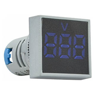 ED16-22FVD 30-500В АС, Квадратний цифровий вимірювач напруги синій, Аско