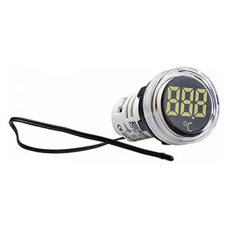 ED16-22WD  -25С - 150С, Круглий цифровий вимірювач температури білий, Аско