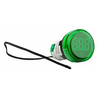 ED16-22WD -25С - 150С, Круглий цифровий вимірювач температури зелений, Аско