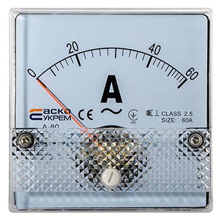 А-80 60А 80х80 Амперметр прямого включення, Аско