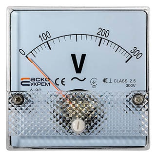 А-80 300В 80х80 Вольтметр, Аско