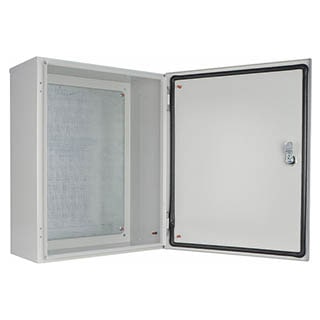 UBox 50*40*20 IP54 Корпус з монтажною панеллю металевий, АСКО