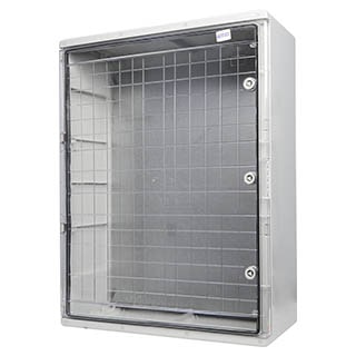 UBox 60*80*28, Корпус з АБС-пластику, ударостійкий, з монтажною панеллю, прозорі дверцята, IP65, АСКО
