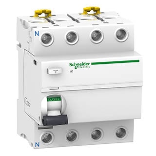 iID 4P 40A 30мА тип AC, Диференційне реле Schneider