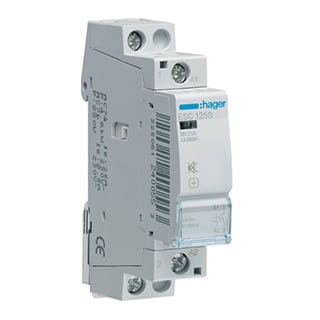 ESC125S 25А 230В AC 1НВ, Контактор модульний безшумний Hager