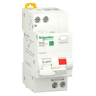 RESI9 6кА 1P+N 16A хар-ка C 30мА тип АC, Диференційний автомат Schneider